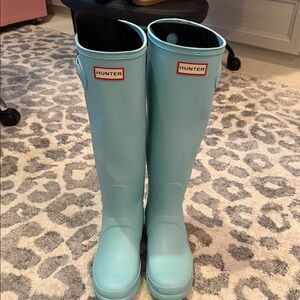 Hunter Aqua Tall Boots